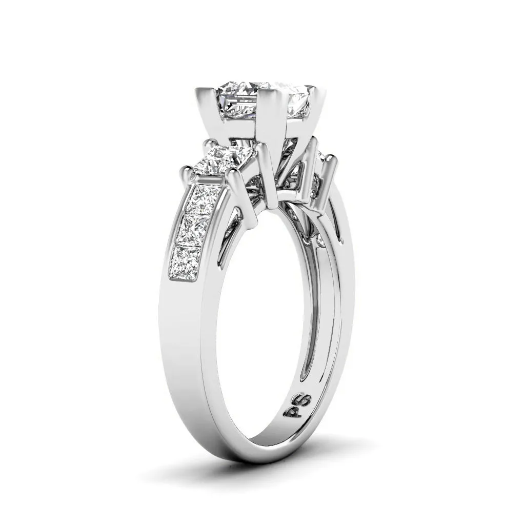 1.20-2.35 CT Princess Cut Diamonds - Engagement Ring