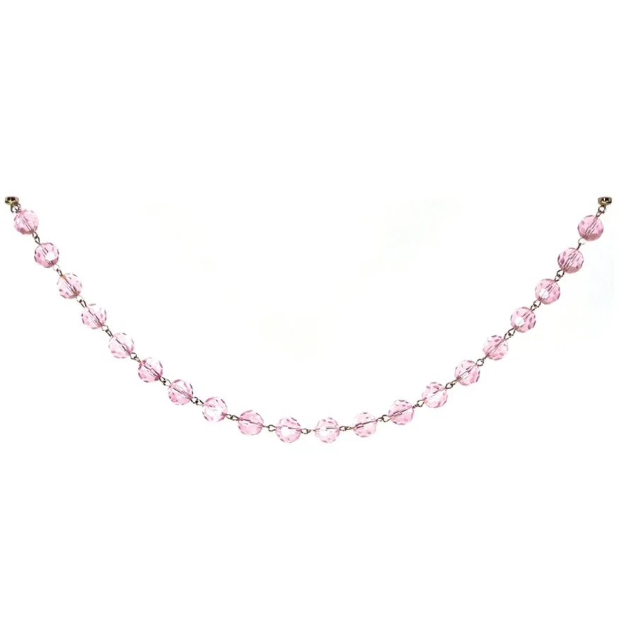 12" PINK CRYSTAL BEAD MAGNETIC CHANDELIER GARLAND (Set/3)