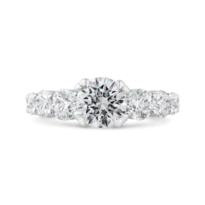 14K White Gold Diamond Engagement Ring (Semi-Mount)