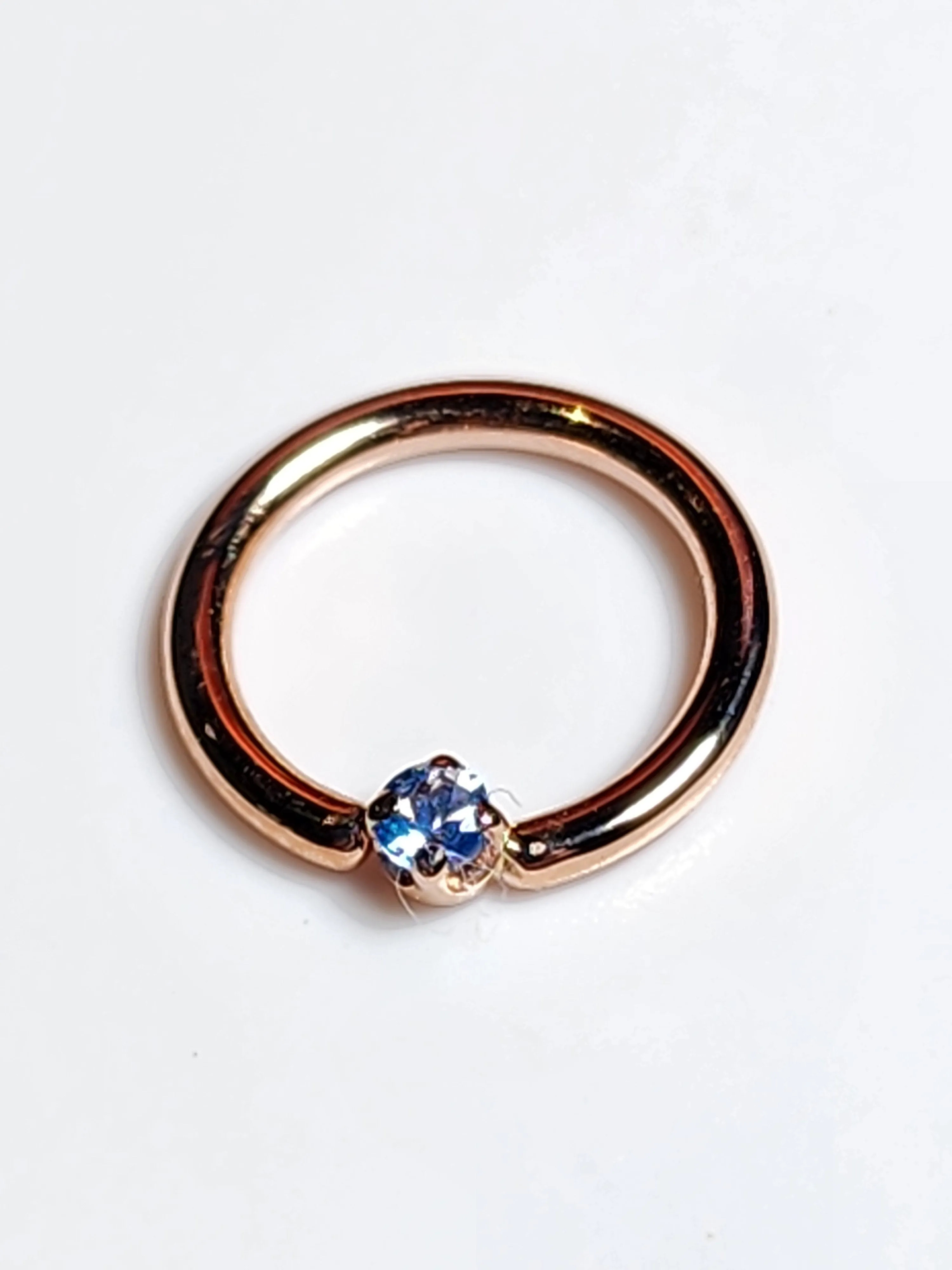 14Kt Gold London blue topaz seam, (prong set) AAA quality. On sale