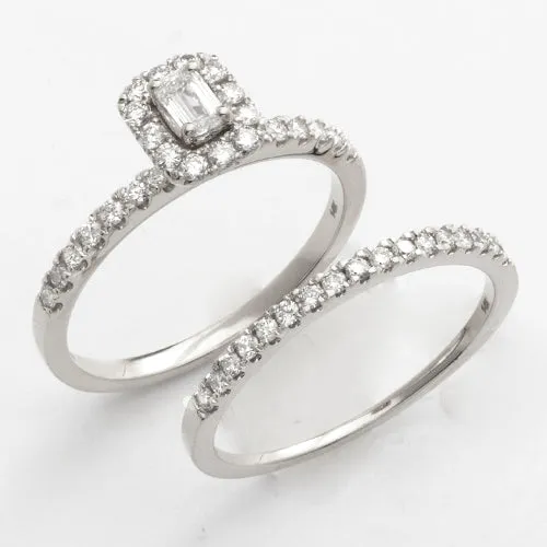 14KW 0.75CTW ENGAGEMENT RING SET