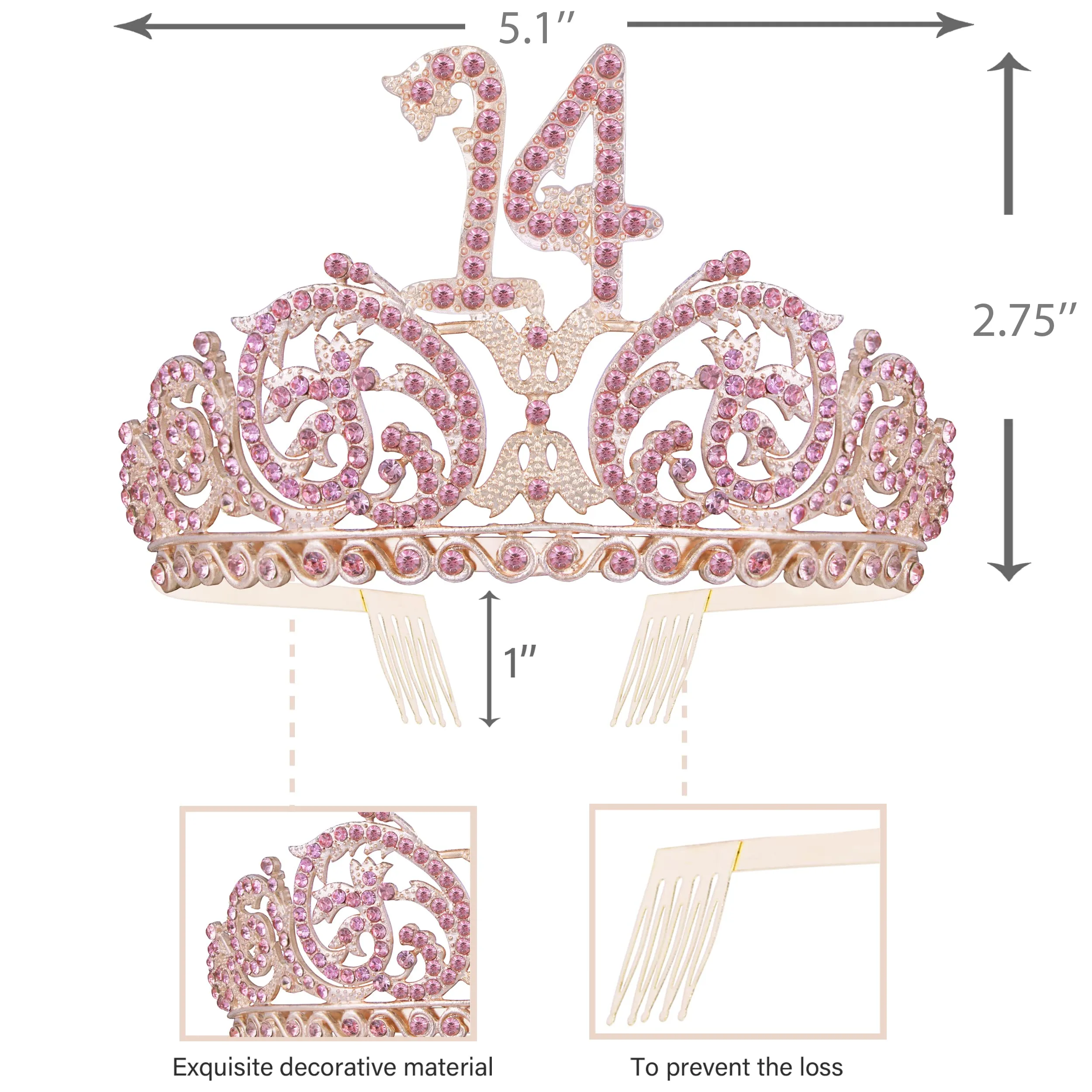 14th Birthday, 14th Birthday Decorations for Girls,14th Birthday Tiara,14th Birthday Tiara