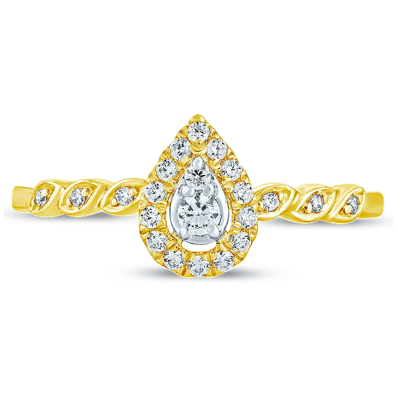 1/5ctw Diamond Halo Engagement Ring