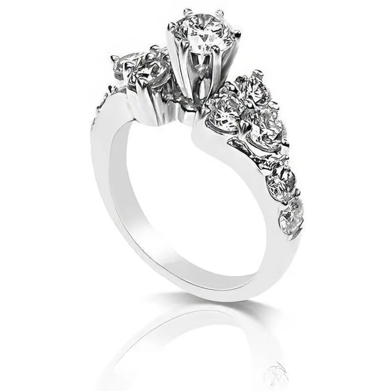 1.75-2.90 CT Round Cut Diamonds - Engagement Ring