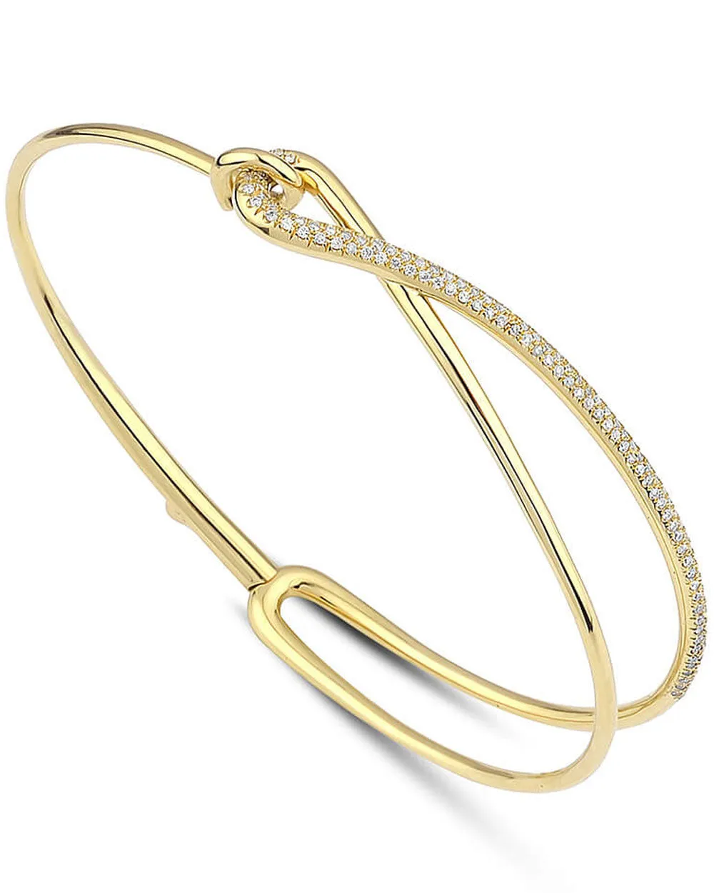 18k Yellow Gold Eternal Diamond Cuff Bracelet