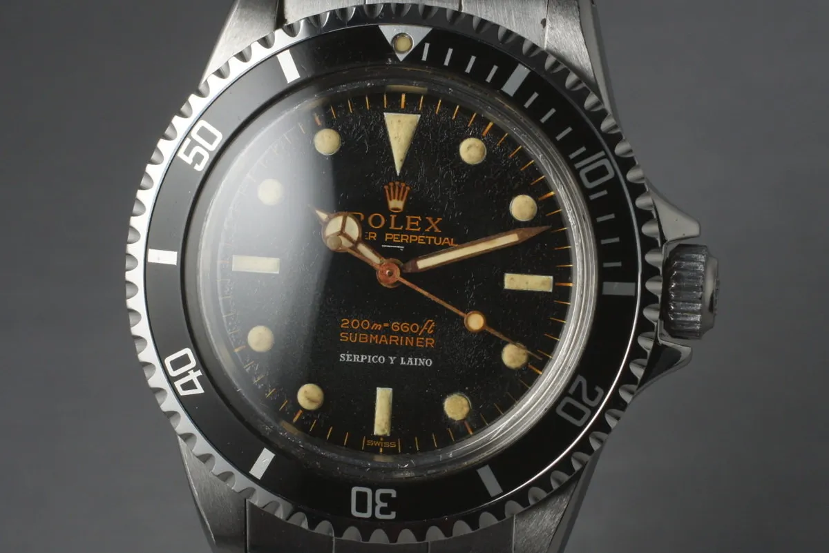 1963 Rolex Submariner 5513 SERPICO Y LAINO Gilt Underline Dial