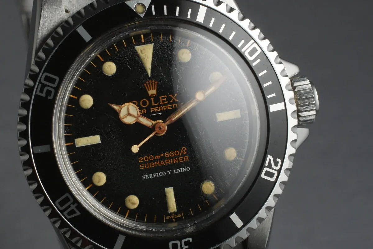 1963 Rolex Submariner 5513 SERPICO Y LAINO Gilt Underline Dial