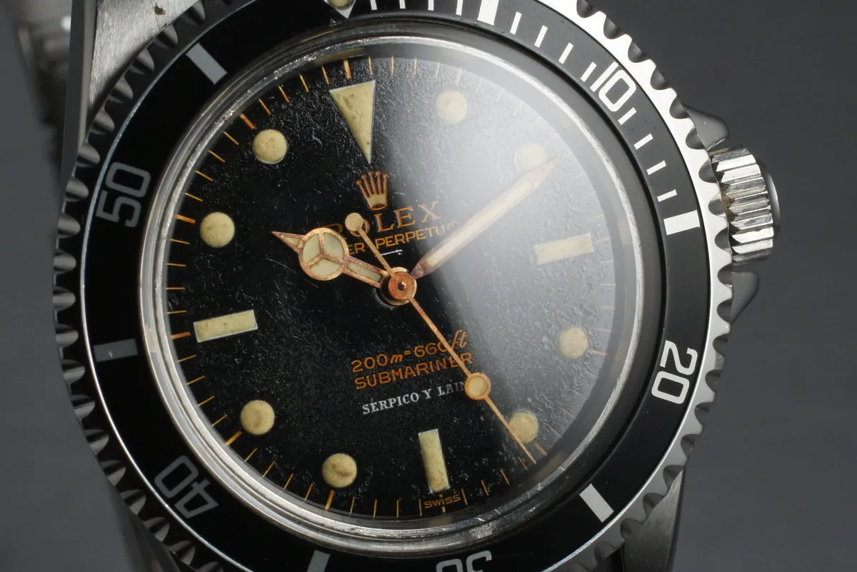 1963 Rolex Submariner 5513 SERPICO Y LAINO Gilt Underline Dial