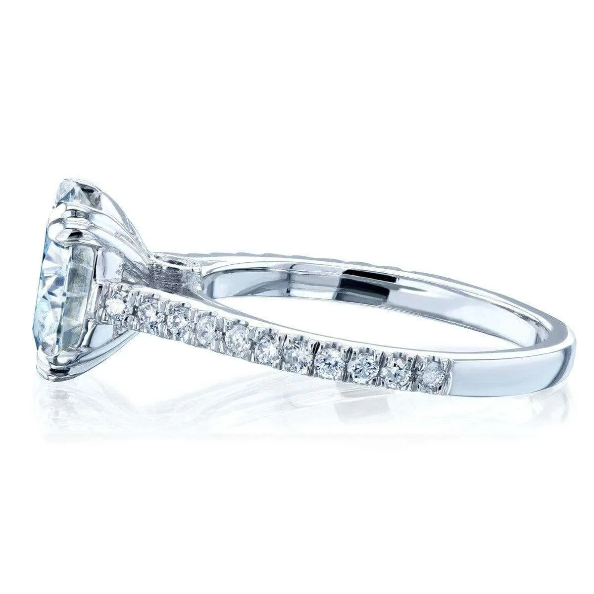 1.9ct Moissanite & 1/4ct Diamond Ring