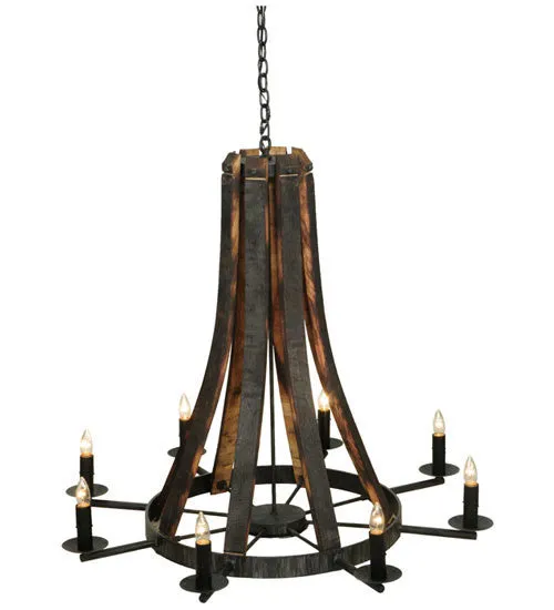 2nd Avenue Barrel Stave 48259-372 Chandelier Light - Antique Iron Gate