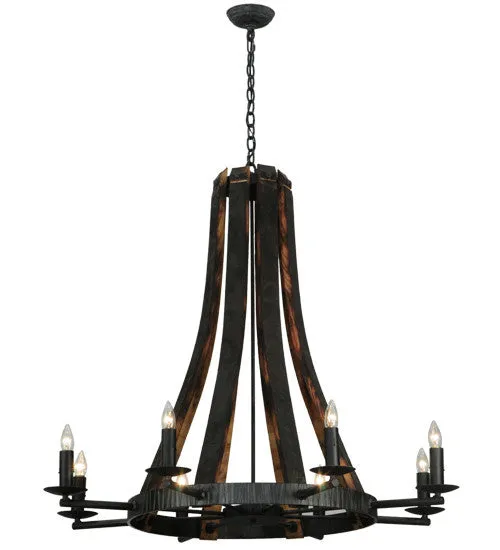 2nd Avenue Barrel Stave 48259-372 Chandelier Light - Antique Iron Gate