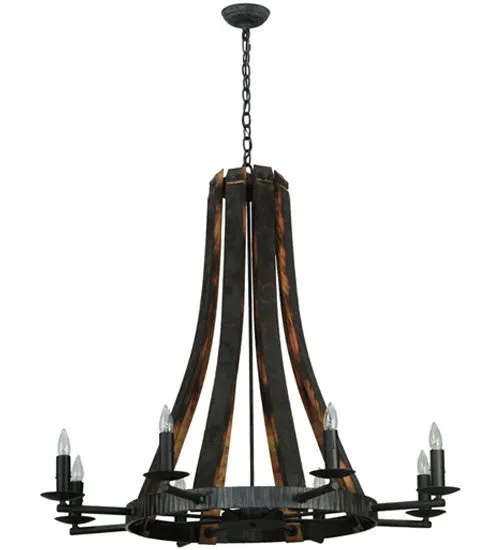 2nd Avenue Barrel Stave 48259-372 Chandelier Light - Antique Iron Gate