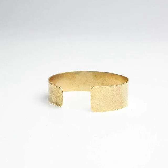 Amanda Moran Designs Handmade Tapered Hammered Brass Cuff Bracelet