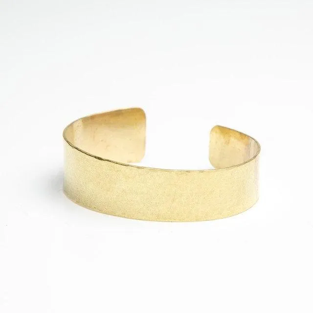 Amanda Moran Designs Handmade Tapered Hammered Brass Cuff Bracelet