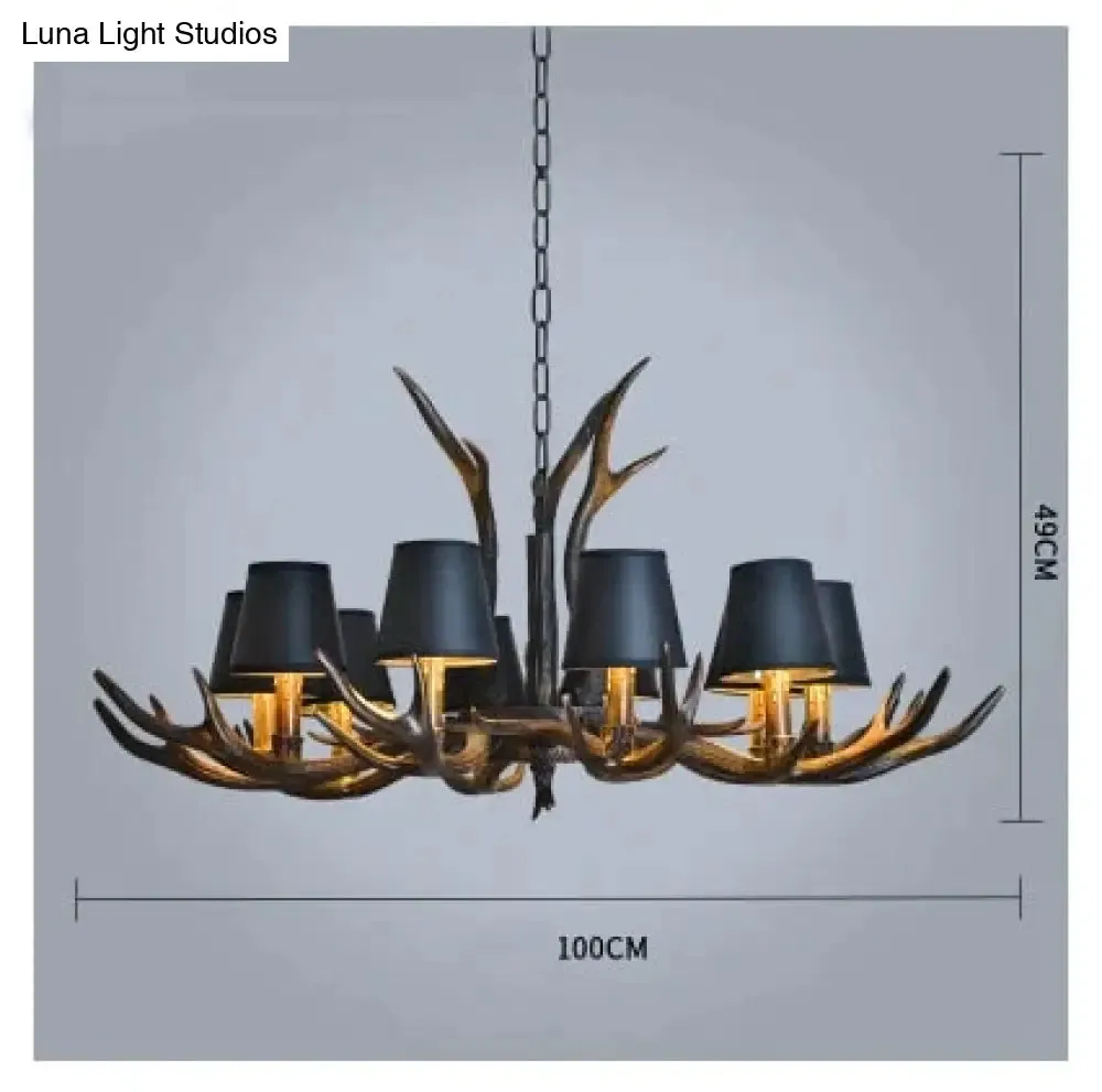 American Country Retro style Antler 2 Tier Chandelier Lamp