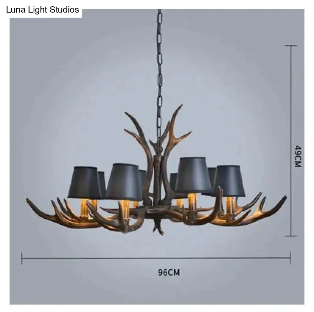 American Country Retro style Antler 2 Tier Chandelier Lamp