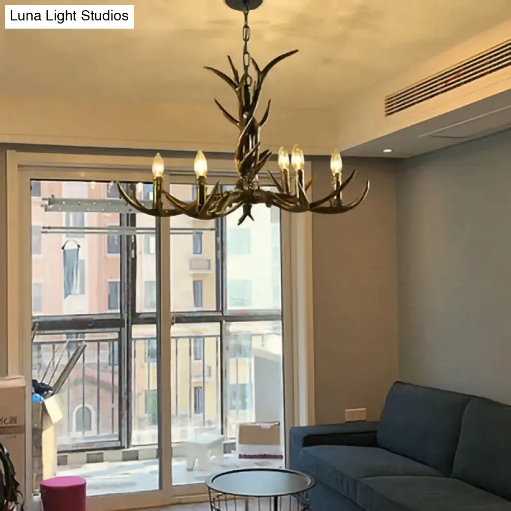 American Country Retro style Antler 2 Tier Chandelier Lamp