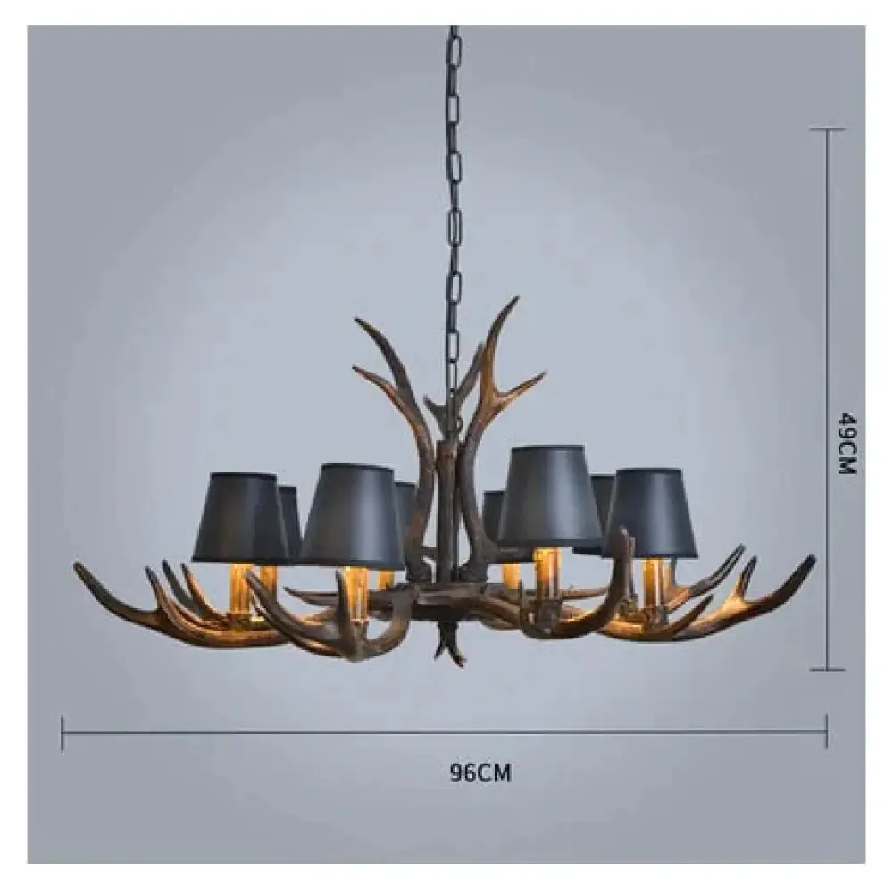 American Country Retro style Antler 2 Tier Chandelier Lamp