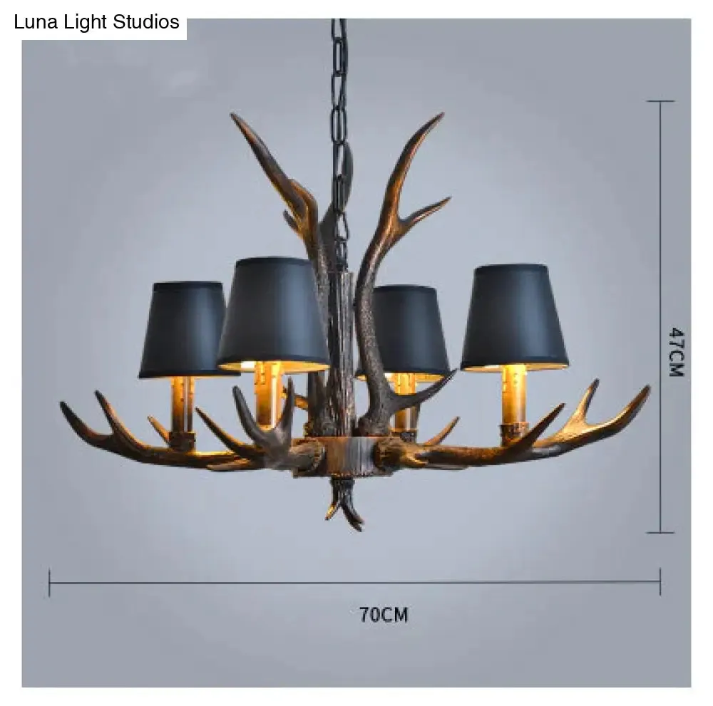 American Country Retro style Antler 2 Tier Chandelier Lamp