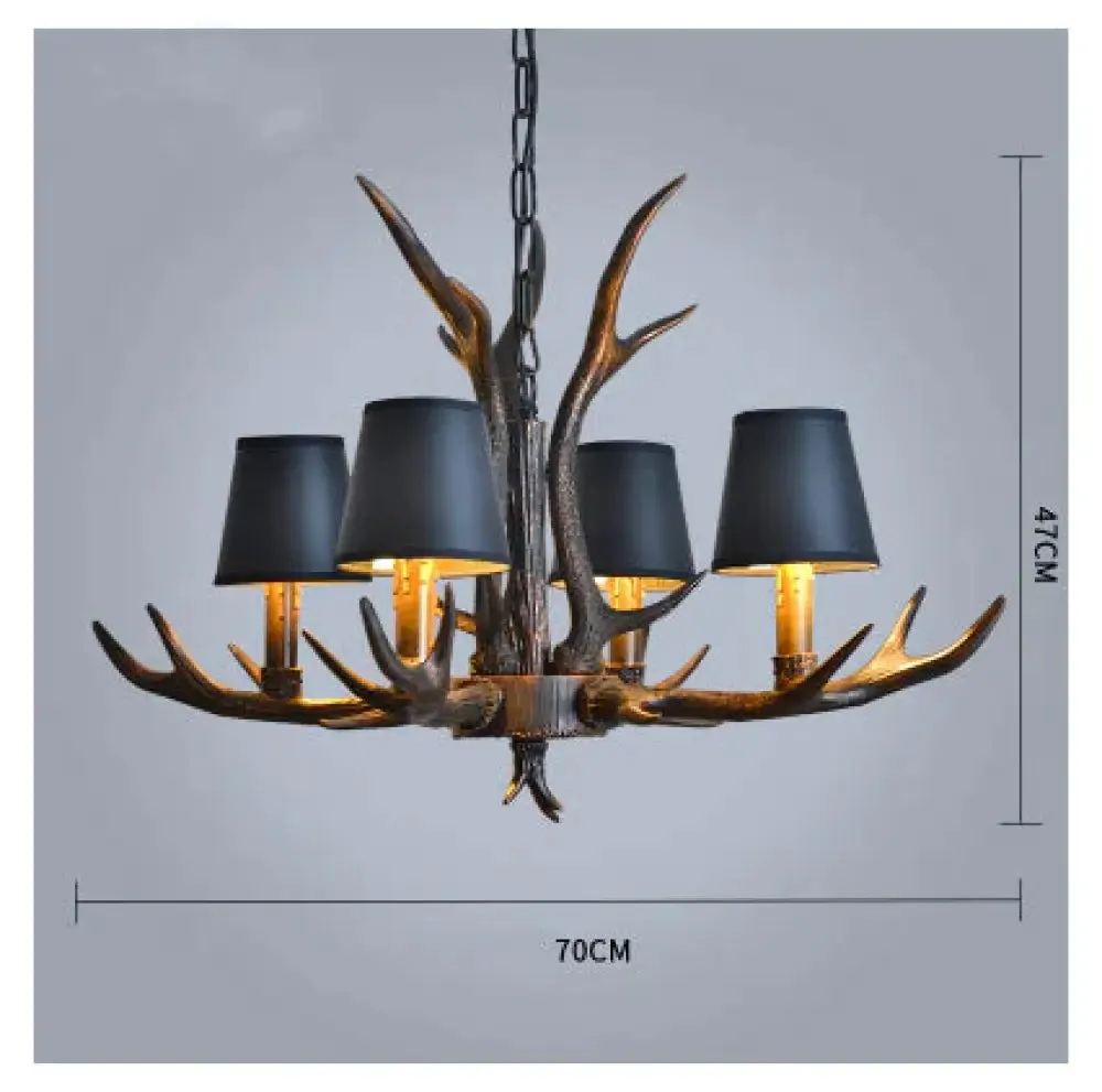 American Country Retro style Antler 2 Tier Chandelier Lamp