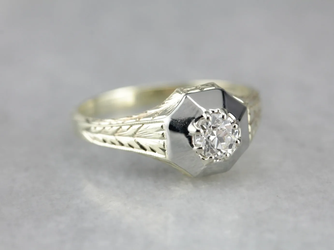 Antique Art Deco Diamond Engagement Ring