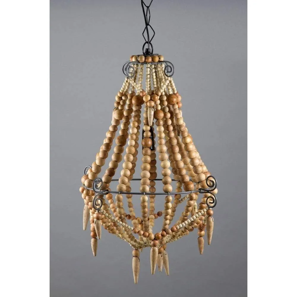 Beaded Chandelier Small Natural