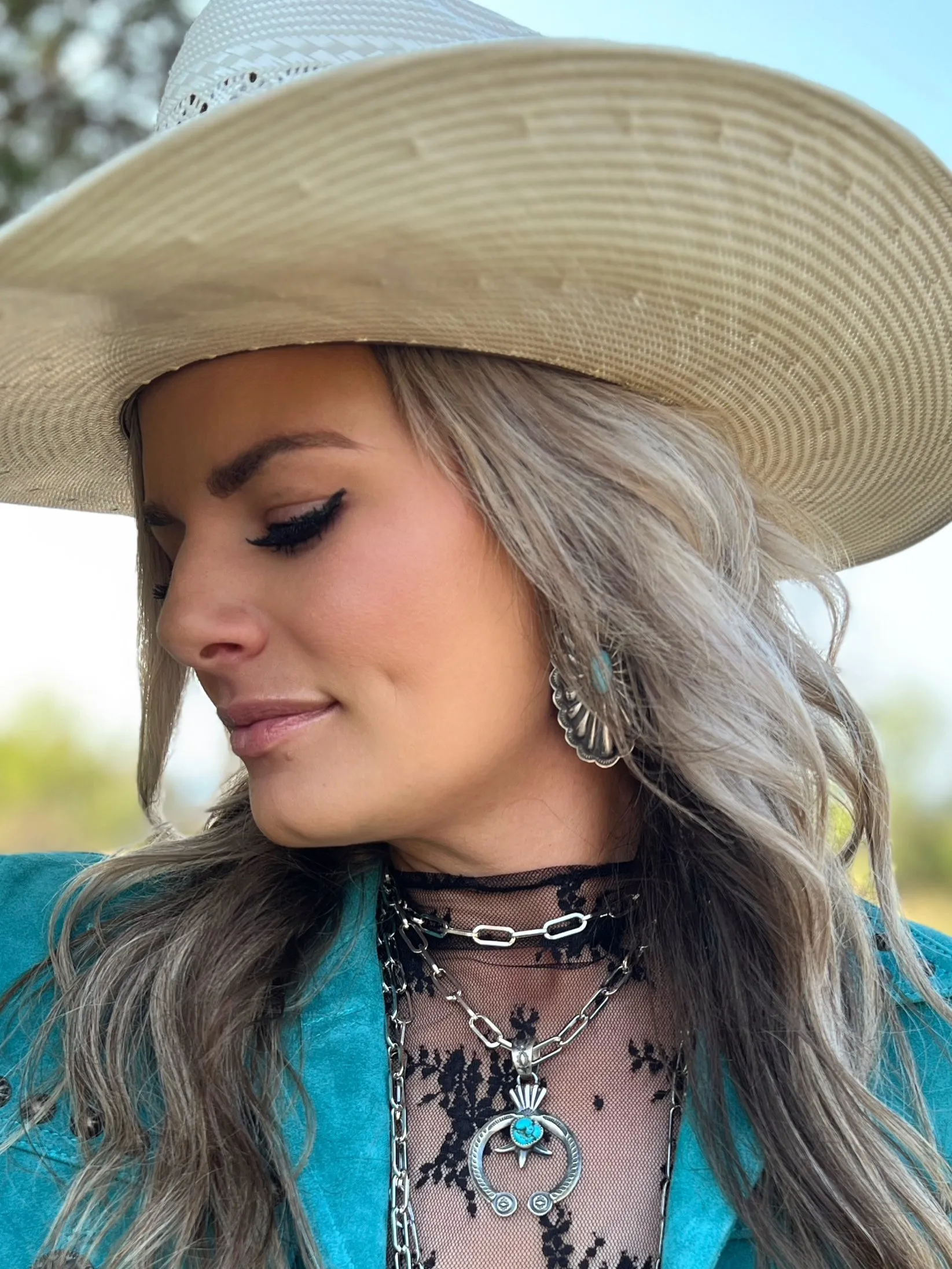 Big & Silver Concho Earrings