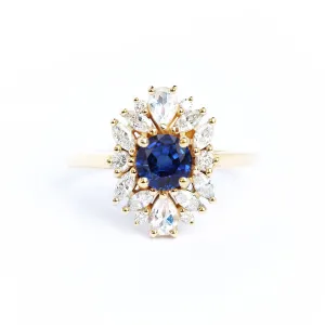 Blue sapphire engagement ring, Odisea