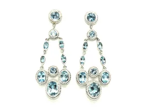 Blue Topaz Evening Earring