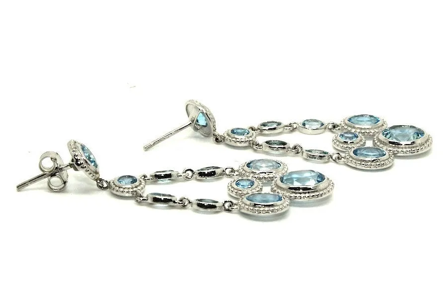 Blue Topaz Evening Earring