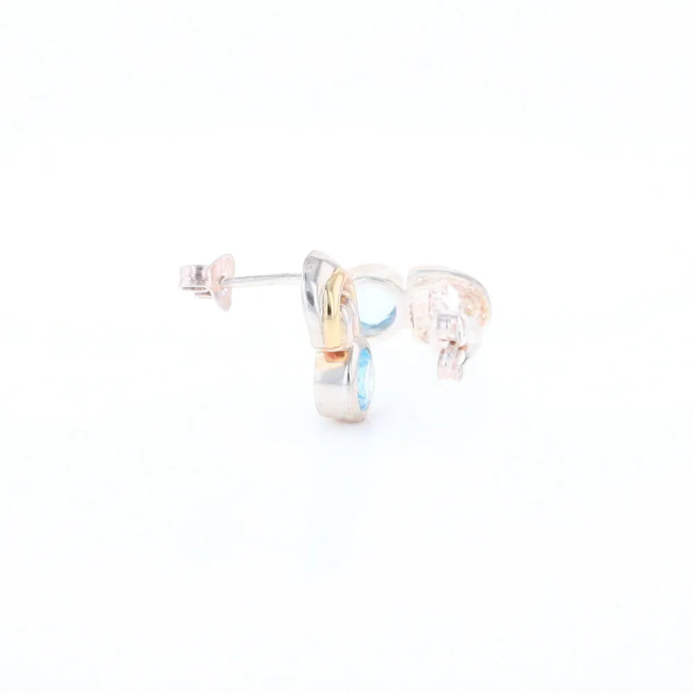 Blue Topaz Stud Earrings