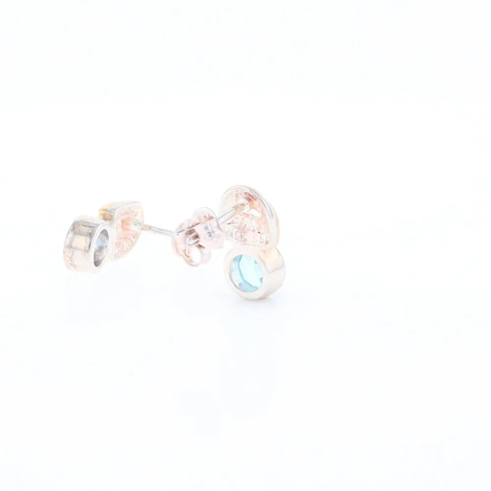 Blue Topaz Stud Earrings