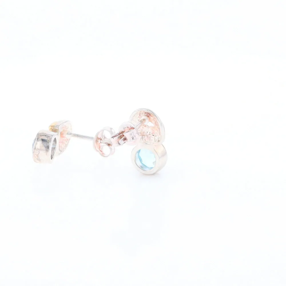 Blue Topaz Stud Earrings