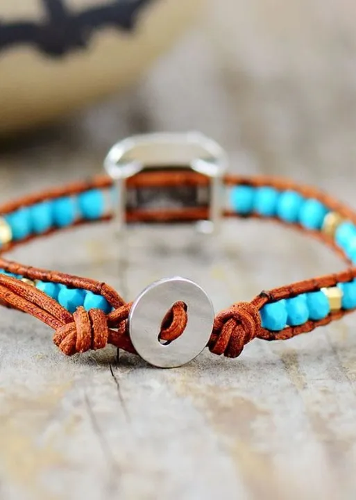 Boho Bracelet - Blue Silver