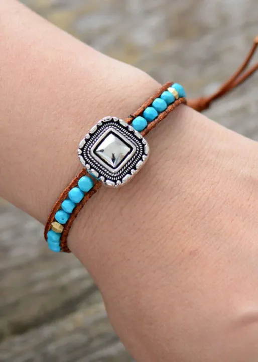 Boho Bracelet - Blue Silver