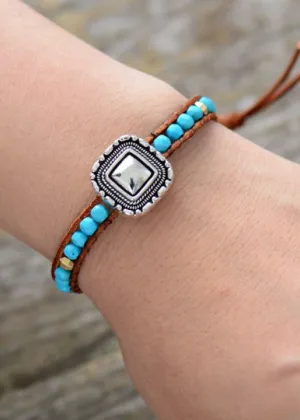 Boho Bracelet - Blue Silver