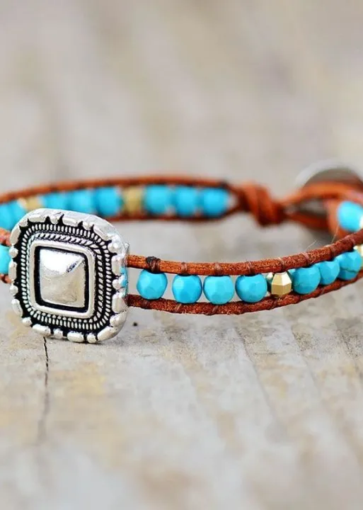 Boho Bracelet - Blue Silver