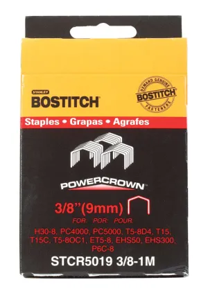 Bostitch STCR-Style 7/16 in. W X 3/8 in. L 18 Ga. Power Crown Staples 1000 pk