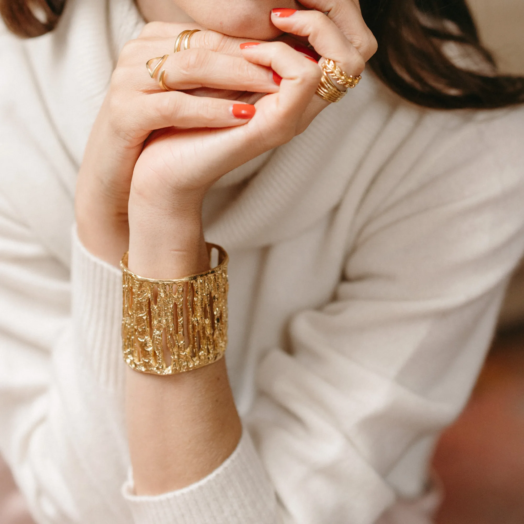 Brass Twig Cuff