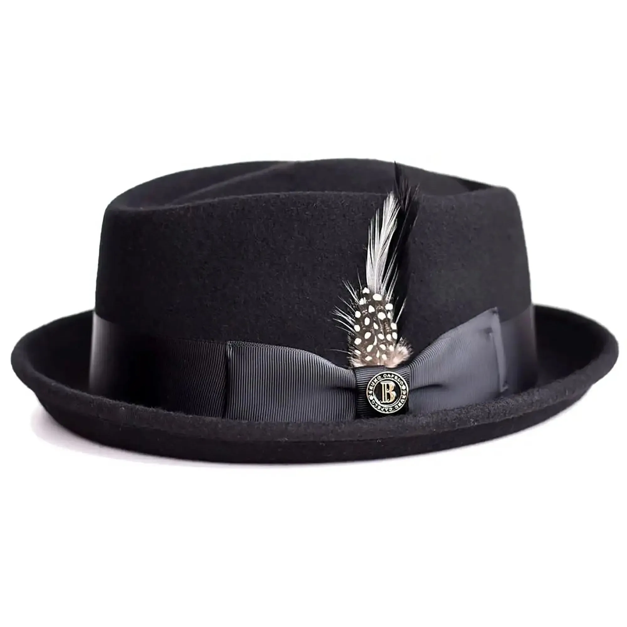 Bruno Capelo Fifth Avenue Diamond Crown Wool Felt Trilby Hat