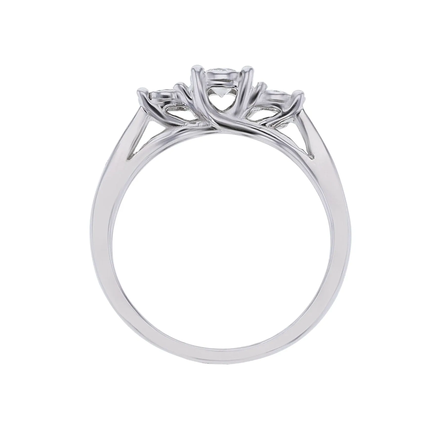 Channel Set Mirage Three Stone Ready for Love Diamond Engagement Ring 1/2ct