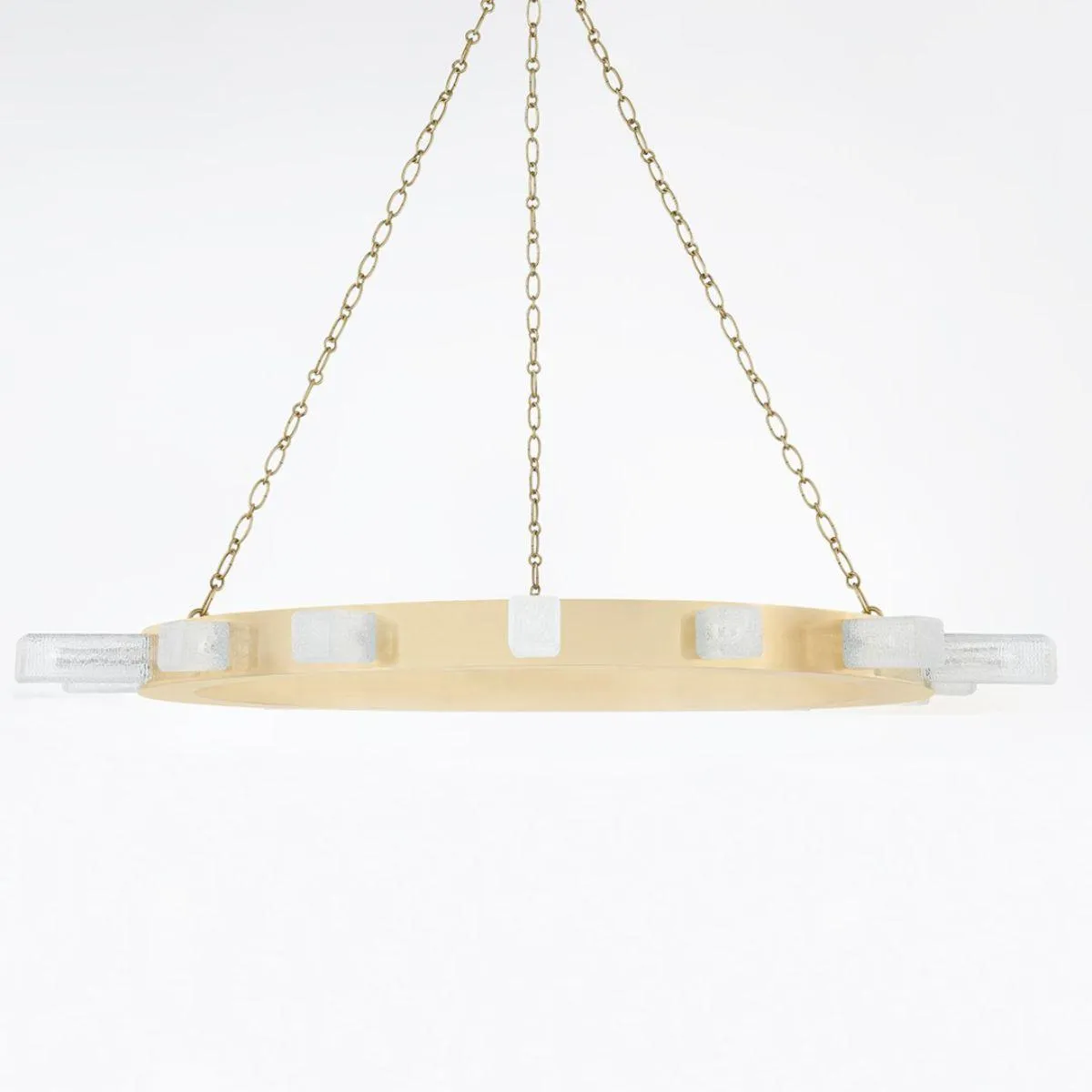 Citrine 49 in. 15 lights LED Chandelier vintage brass Finish