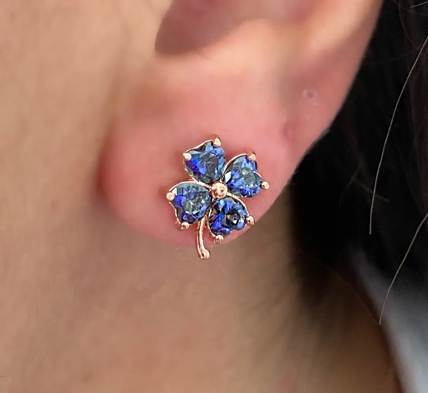 Clover Earring with colourful stones