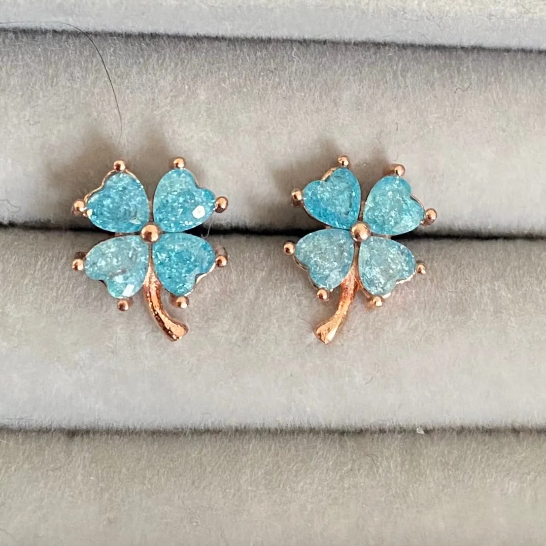 Clover Earring with colourful stones