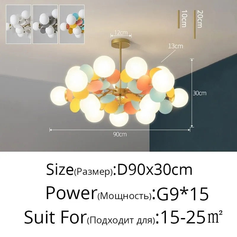 Colorful Flash LED Modern Chandelier