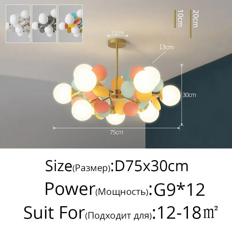 Colorful Flash LED Modern Chandelier