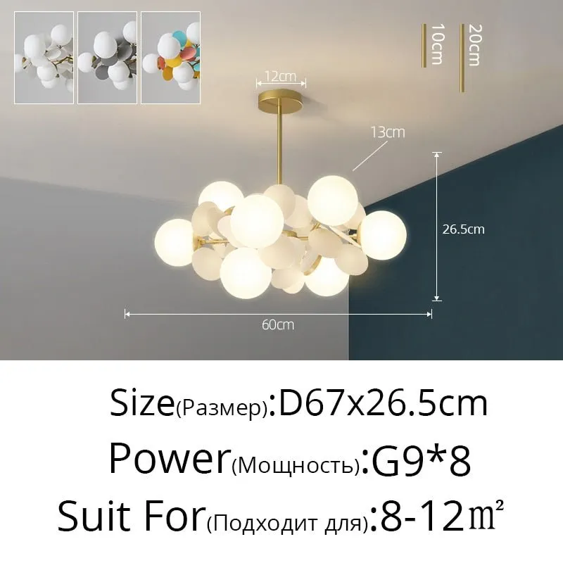 Colorful Flash LED Modern Chandelier