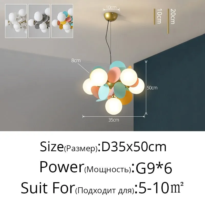 Colorful Flash LED Modern Chandelier