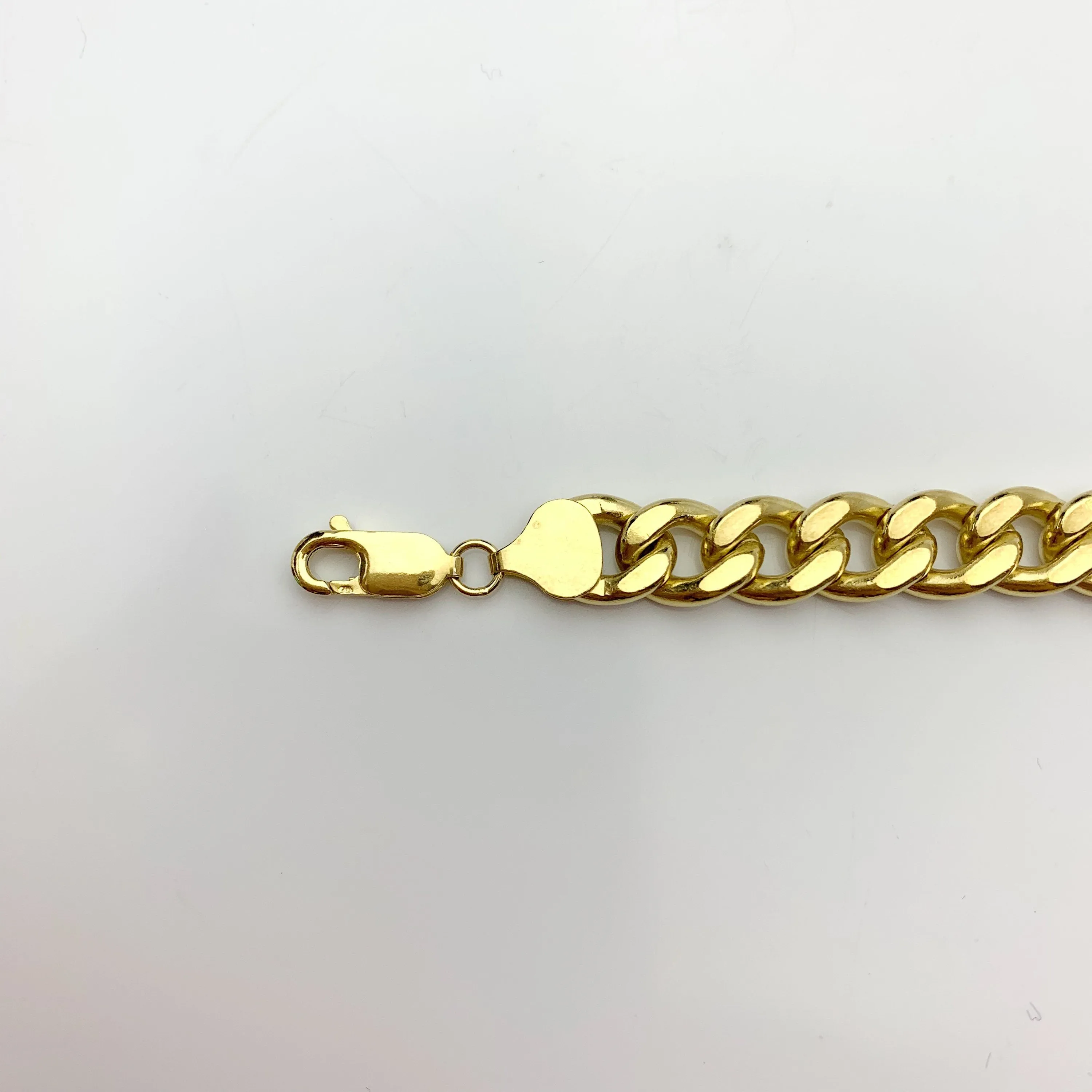 Curb Chain Bracelet 14k Gold Filled 8.7mm (SM95LC)