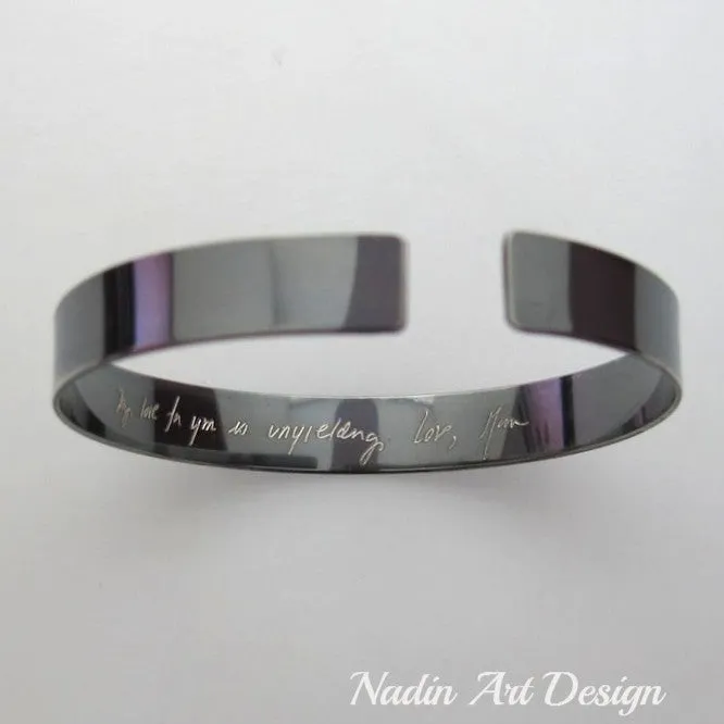 Custom Handwriting Engraved Bracelet